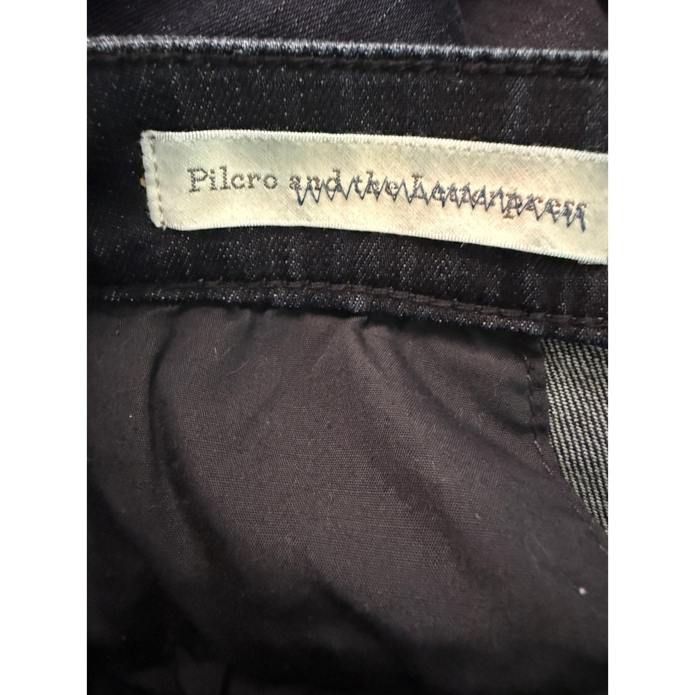 Pilcro and the Letterpress High Rise Flare Jeans Dark Indigo Blue Size 29 - Picture 4 of 12